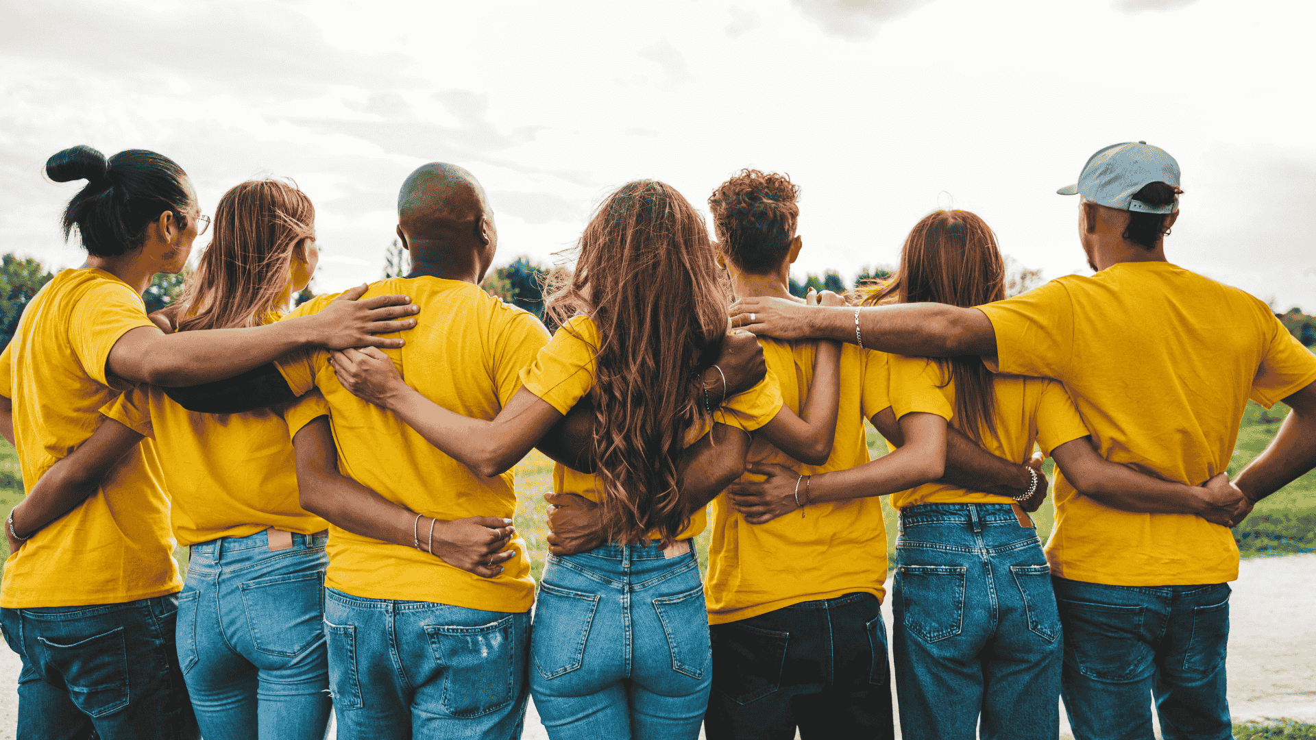 Diverse group of young people